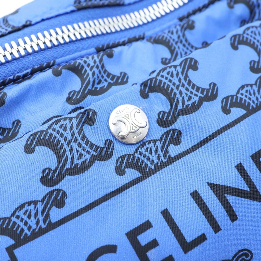 CELINE(セリーヌ) トリオンフ スリングバッグ ブルー ナイロン/レザー レディース