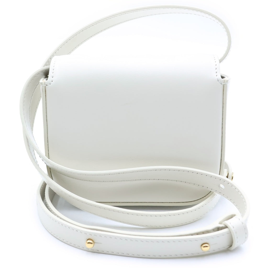 CELINE(セリーヌ) トリオンフ ミニクロード ショルダーバッグ ホワイト レザー レディース