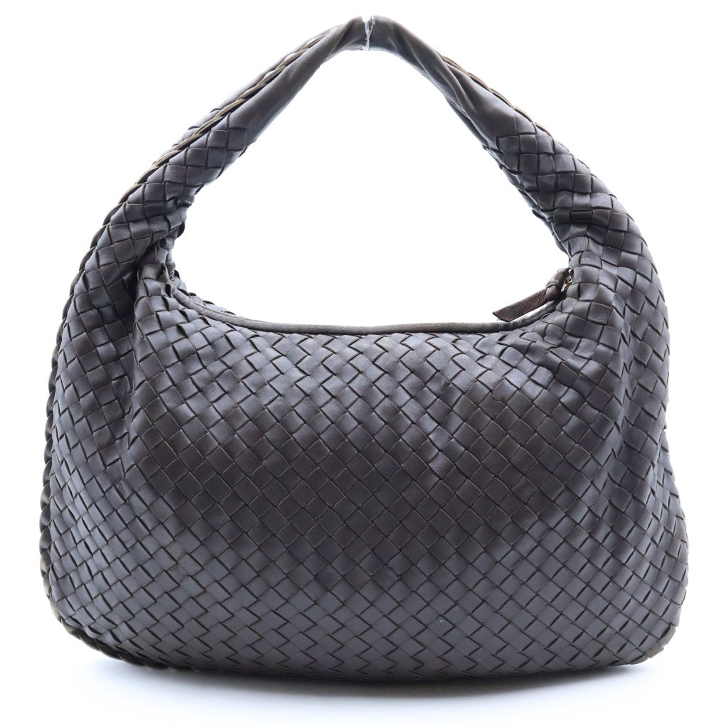 BOTTEGA VENETA(ボッテガヴェネタ) イントレチャート レザー ホーボーバッグ ブラウン レディース
