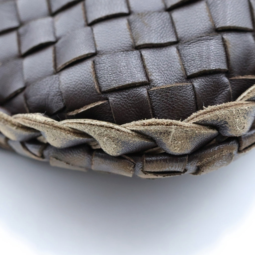 BOTTEGA VENETA(ボッテガヴェネタ) イントレチャート レザー ホーボーバッグ ブラウン レディース