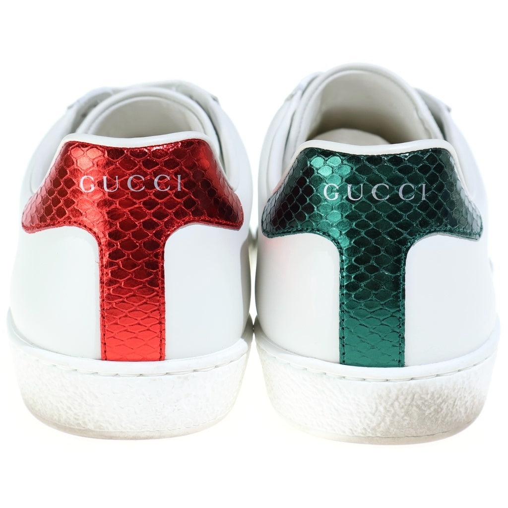 GUCCI(グッチ) BEE 刺繍 シェリーライン レザー ローカットシューズ スニーカー ホワイト 429446
