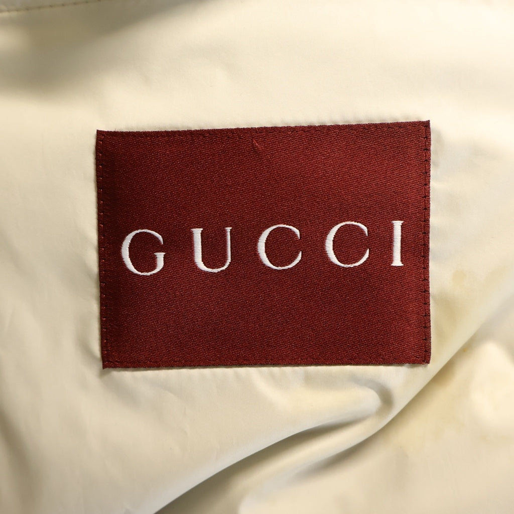 GUCCI(グッチ) ロゴ フーデッド ジップアップ ダウンジャケット ネイビー 794822