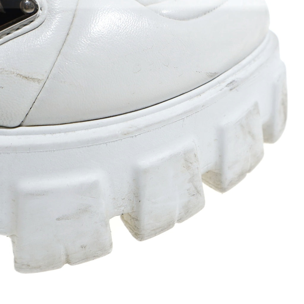 PRADA(プラダ) モノリス パデッドナッパレザー ローカットスニーカー シューズ チャンキーソール ホワイト レディース