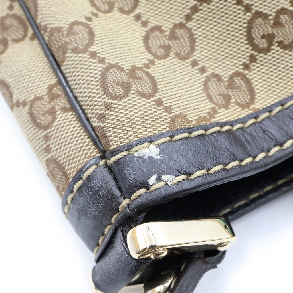 GUCCI(グッチ) GGキャンバス シェリーライン ワンショルダーバッグ ベージュ キャンバス 233608 レディース