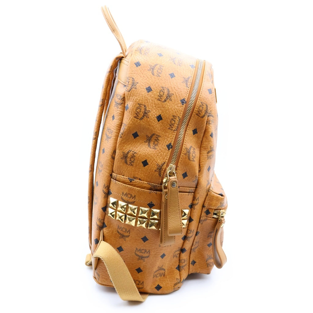 MCM(エム シー エム) Stark サイドスタッズ バックパック リュックサック ブラウン MMKEAVE14CO001 レディース