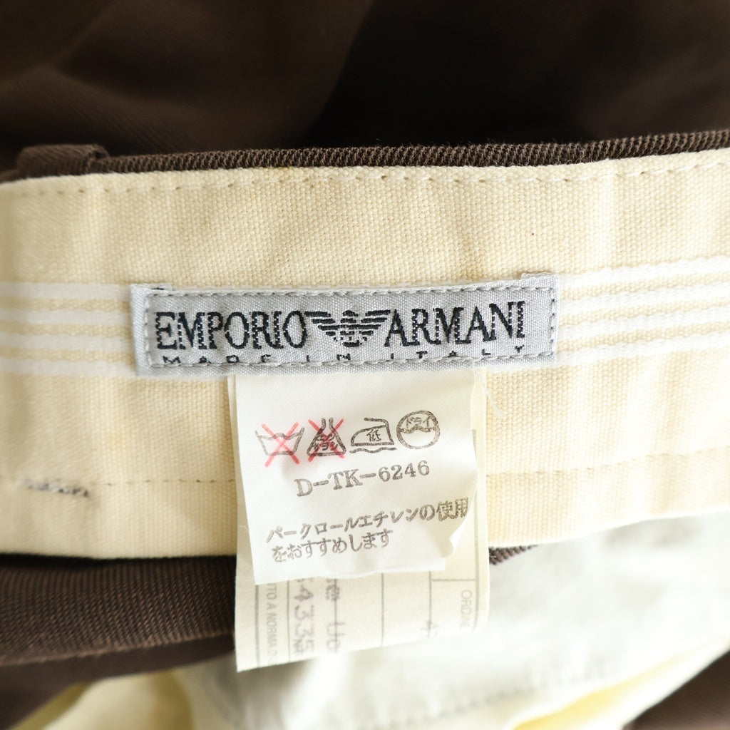 EMPORIO ARMANI(エンポリオアルマーニ) セットアップ スーツ ジャケット パンツ コットン ブラウン
