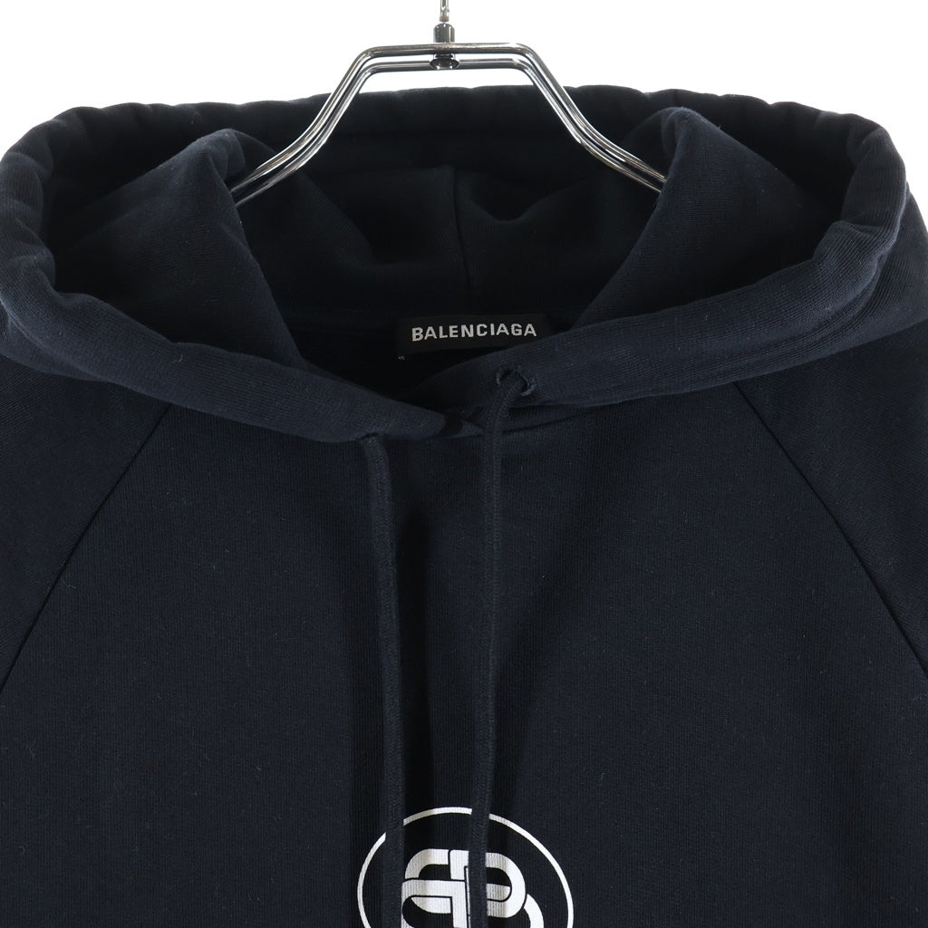 BALENCIAGA(バレンシアガ) 19AW BB MODE HOODIE プルオーバーパーカー コットン ブラック 571194 レディース