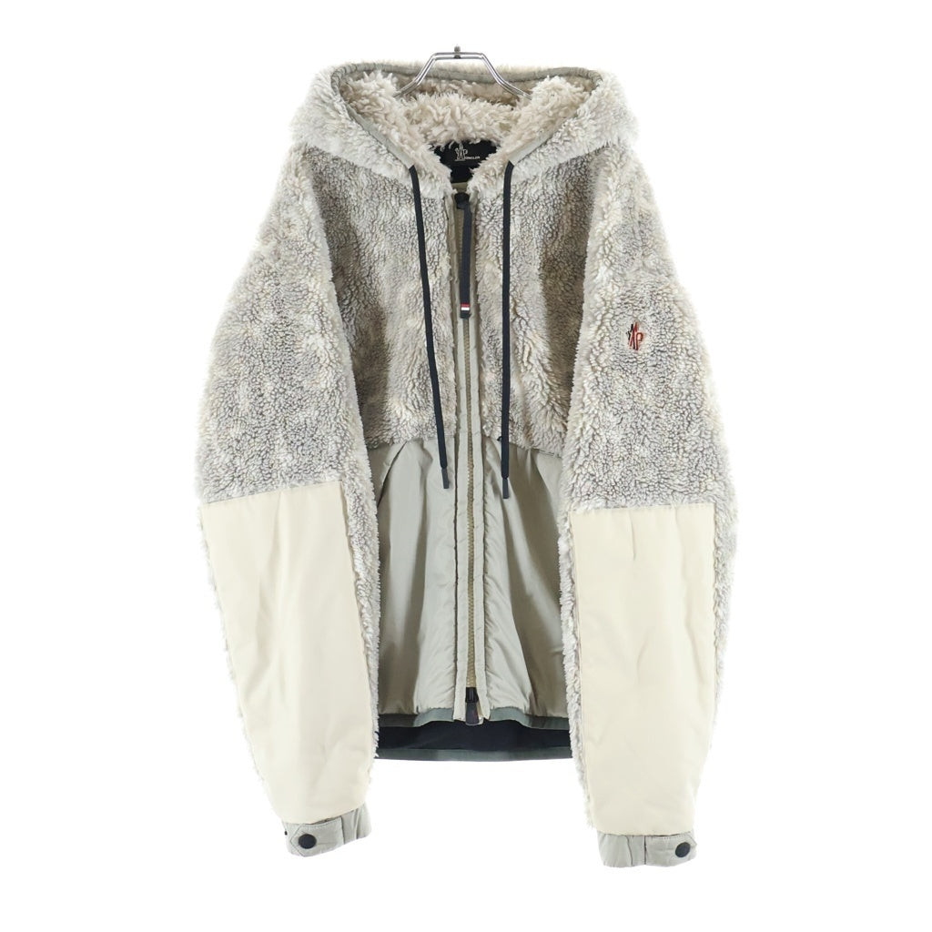 MONCLER(モンクレール) 22AW GRENOBLE ボア フリース ジップアップ パーカー フーディー グレー H20978G00002