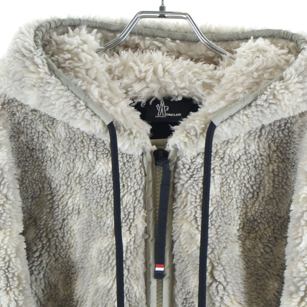 MONCLER(モンクレール) 22AW GRENOBLE ボア フリース ジップアップ パーカー フーディー グレー H20978G00002