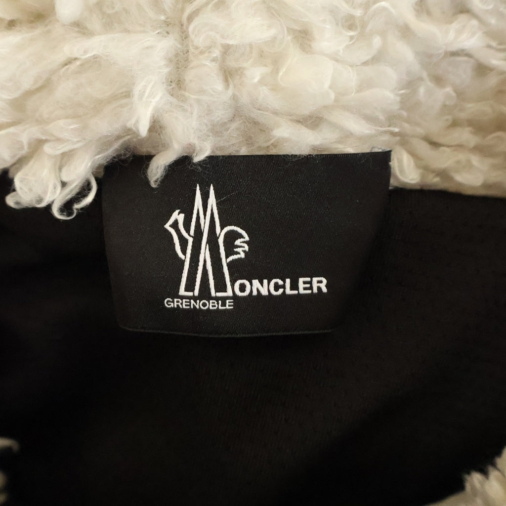 MONCLER(モンクレール) 22AW GRENOBLE ボア フリース ジップアップ パーカー フーディー グレー H20978G00002