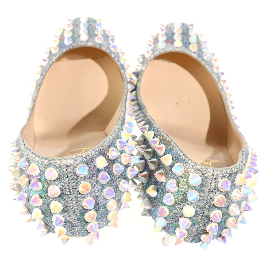 CHRISTIAN LOUBOUTIN(クリスチャンルブタン) スタッズ スパンコール ハイヒール オーロラ レザー レディース