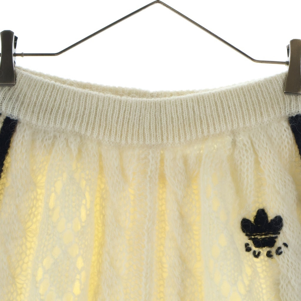 GUCCI(グッチ) ×Adidas アディダス モヘヤニット パンツ ホワイト ウール 721504 レディース