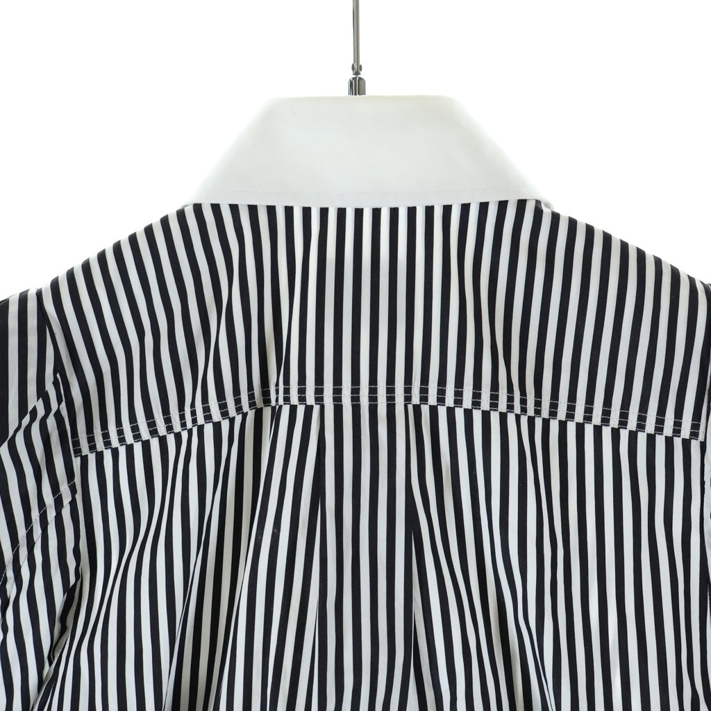 BURBERRY(バーバリー) 20SS コットンストライプ ドレスシャツ ブラック×ホワイト レディース 4564367