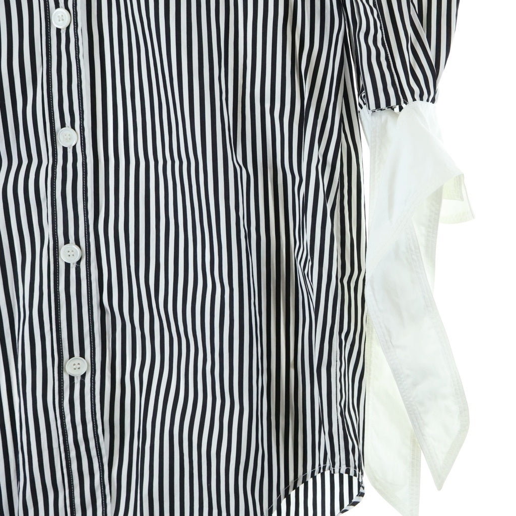 BURBERRY(バーバリー) 20SS コットンストライプ ドレスシャツ ブラック×ホワイト レディース 4564367