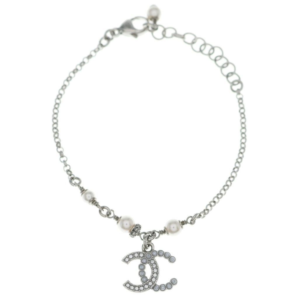 CHANEL(シャネル) ココマーク ラインストーン フェイクパール ブレスレット GP B24S レディース