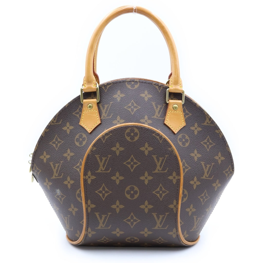 LOUIS VUITTON(ルイヴィトン) モノグラム エリプスPM ハンドバッグ ブラウン レザー×PVC M51127 ゴールド金具 レディース