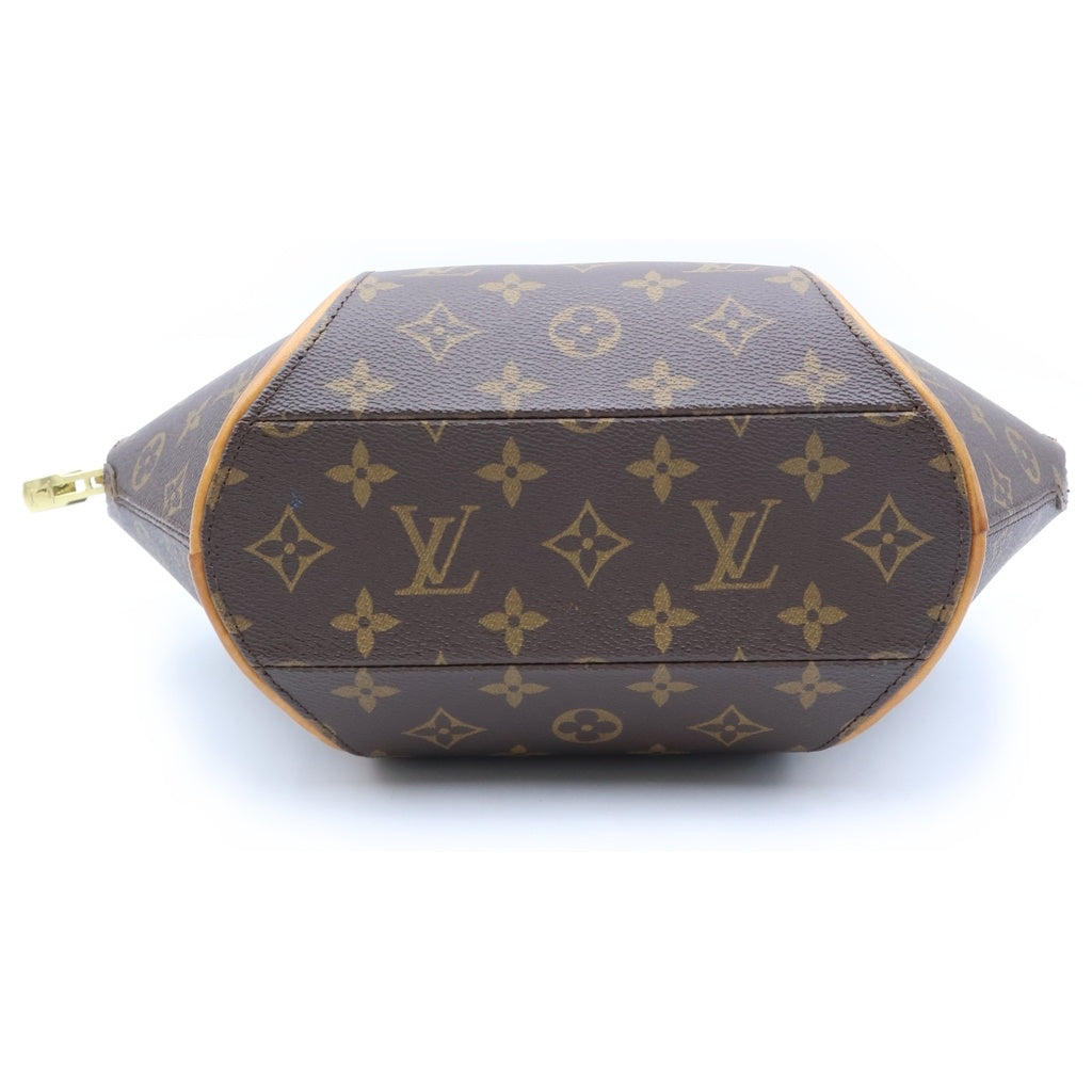 LOUIS VUITTON(ルイヴィトン) モノグラム エリプスPM ハンドバッグ ブラウン レザー×PVC M51127 ゴールド金具 レディース