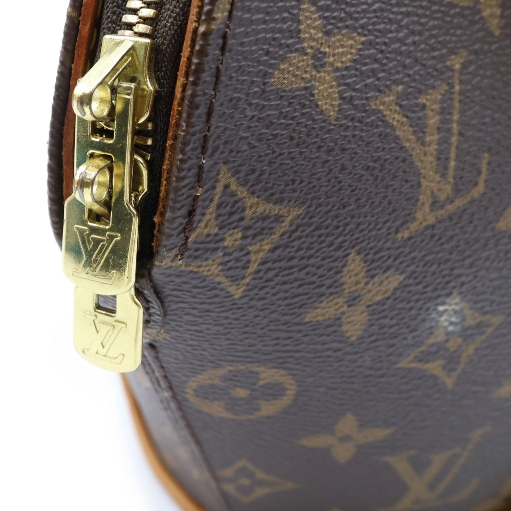 LOUIS VUITTON(ルイヴィトン) モノグラム エリプスPM ハンドバッグ ブラウン レザー×PVC M51127 ゴールド金具 レディース