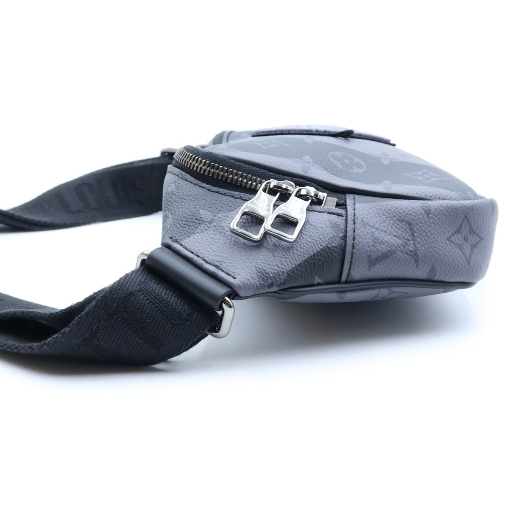 LOUIS VUITTON(ルイヴィトン) モノグラムエクリプス モジュラースリング ウエストバッグ ショルダーバッグ ボディバッグ ブラック PVC レザー M59338 ガンメタ金具 レディース