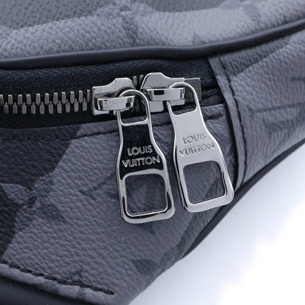 LOUIS VUITTON(ルイヴィトン) モノグラムエクリプス モジュラースリング ウエストバッグ ショルダーバッグ ボディバッグ ブラック PVC レザー M59338 ガンメタ金具 レディース