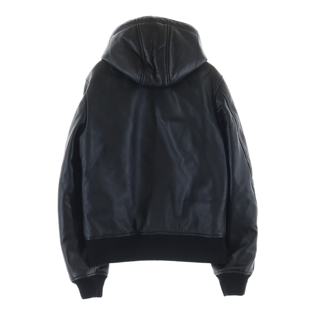 SAINT LAURENT PARIS(サンローランパリ) ×ショット ラムスキン ジップアップボンバージャケット レザージャケット ブラック 680379