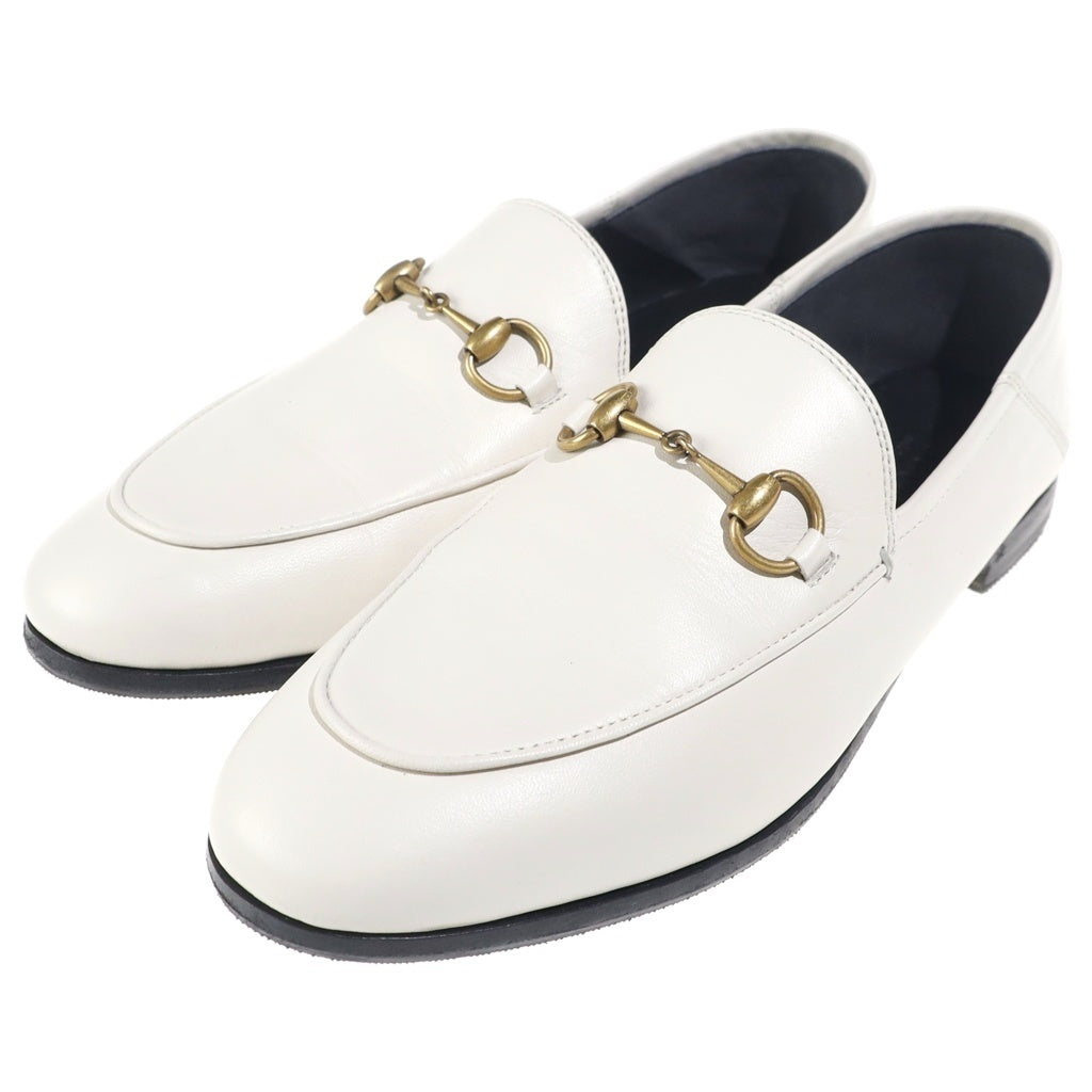 GUCCI(グッチ) BRIXTON ブリクストン レザー ホースビット ローファー シューズ ホワイト 414998 レディース