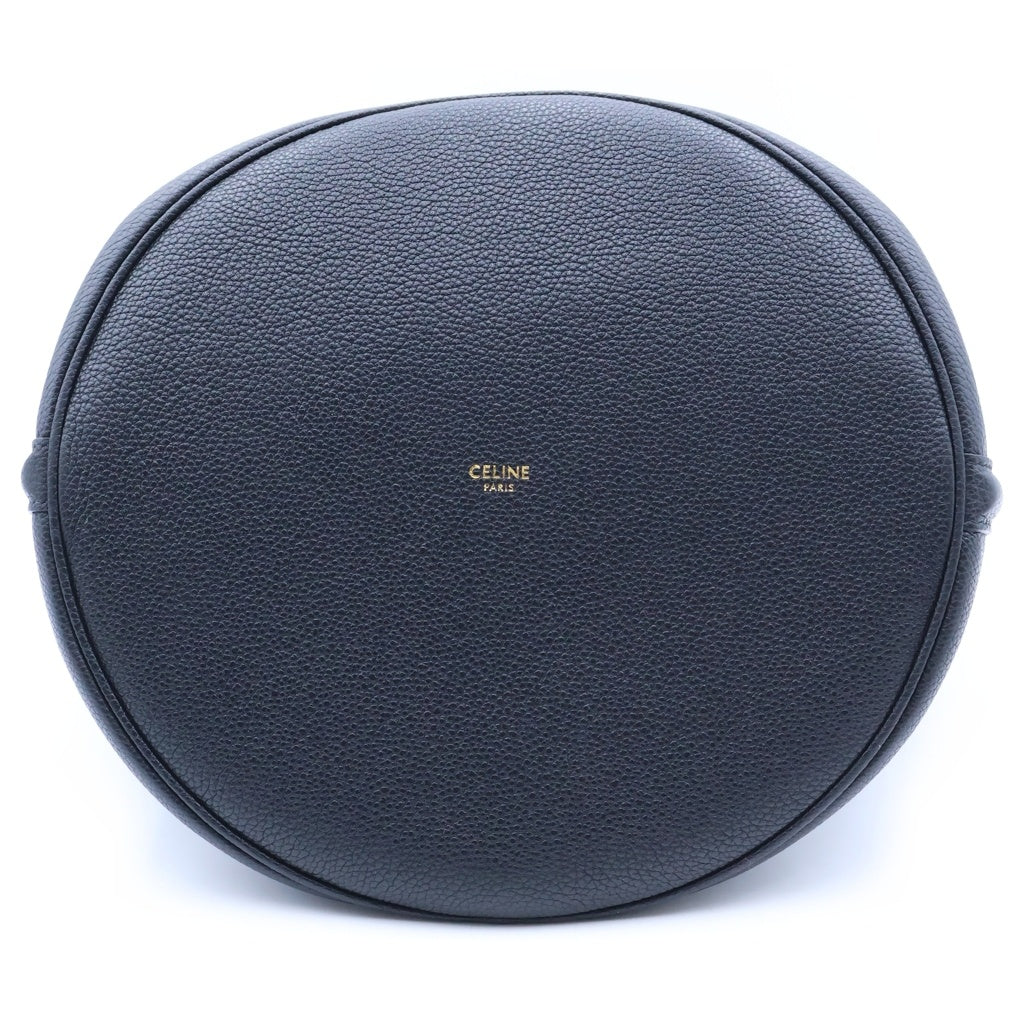CELINE(セリーヌ) バケット セーズ 2WAYハンドバッグ ショルダーバッグ ブラック レザー ゴールド金具 レディース