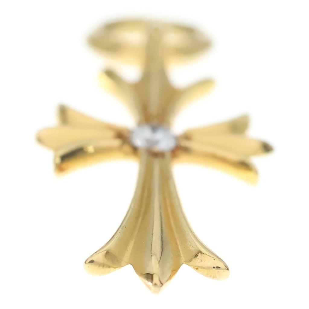 CHROME HEARTS(クロムハーツ) 22K TINY CH CROSS タイニーCHクロス 1ダイヤ ペンダントトップ ゴールド