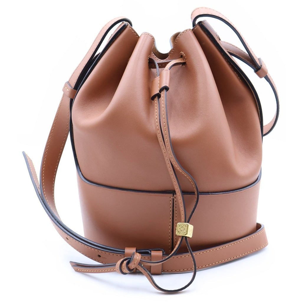 LOEWE(ロエベ) バルーン スモール ショルダーバッグ ブラウン レザー ゴールド金具 レディース