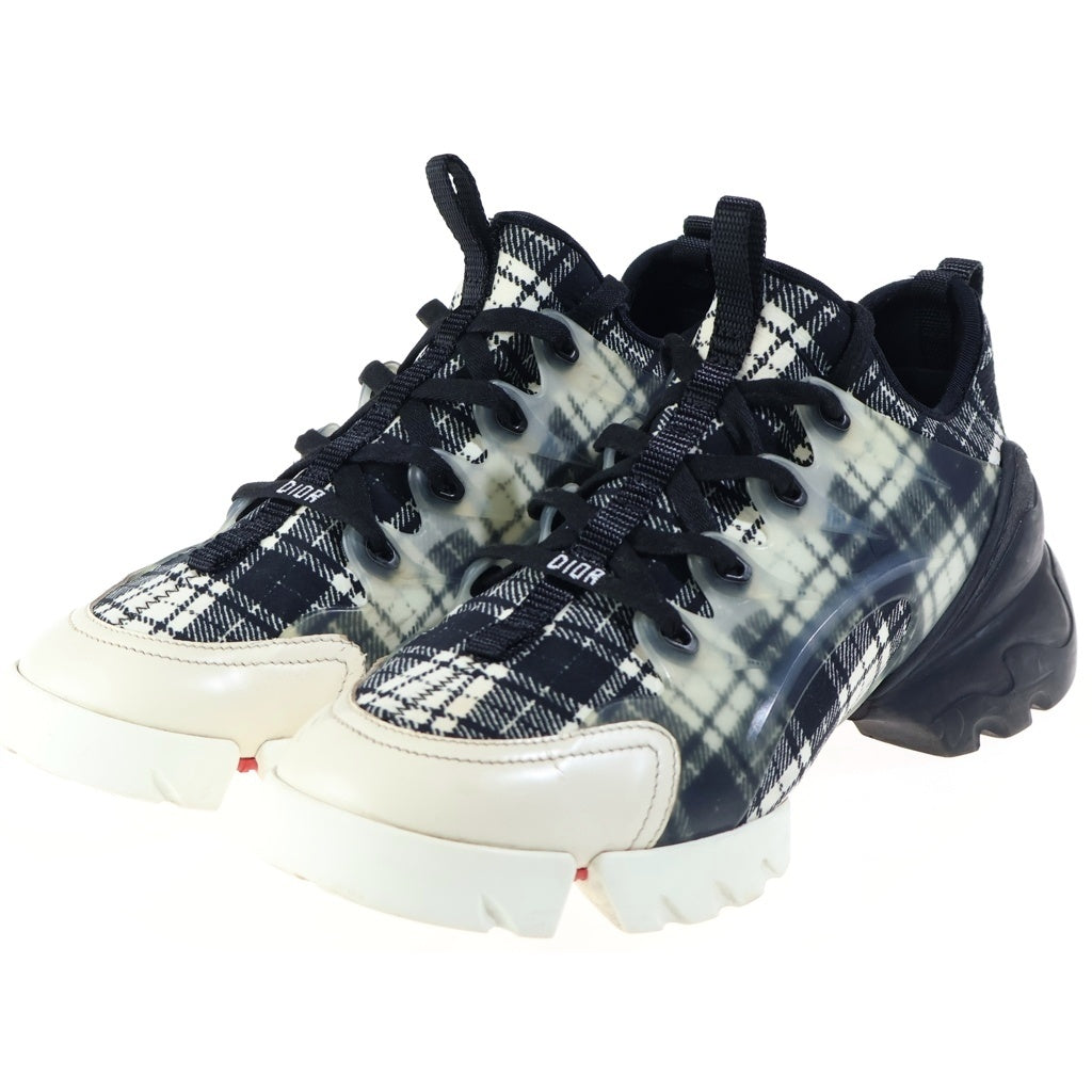 DIOR(ディオール) D-Connect Dコネクト チェック柄 ローカットシューズ スニーカー ブラック/アイボリー レディース