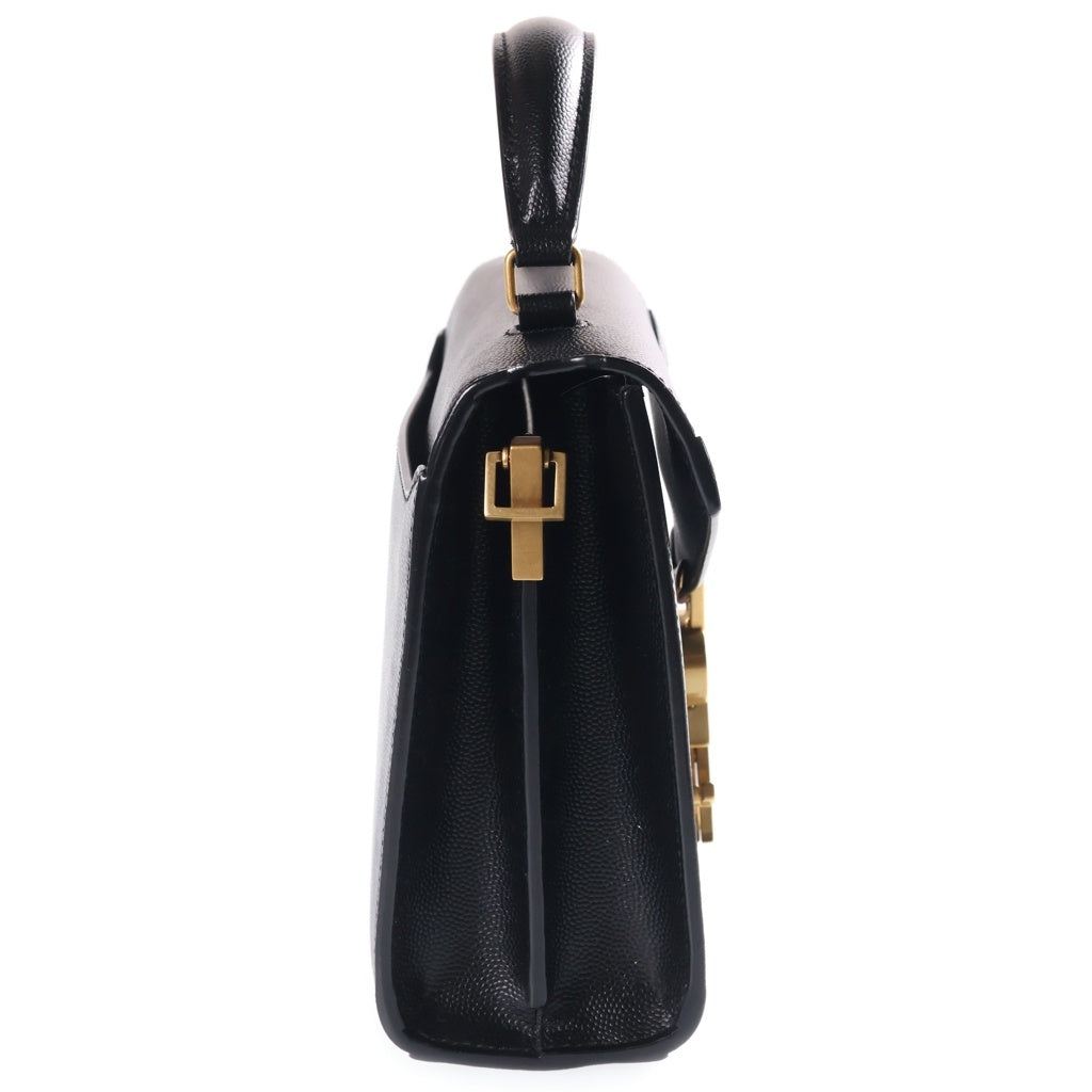 SAINT LAURENT PARIS(サンローランパリ) カサンドラ 2WAYハンドルバッグ ミニ ショルダーバッグ ブラック レザー 578000 ゴールド金具 レディース