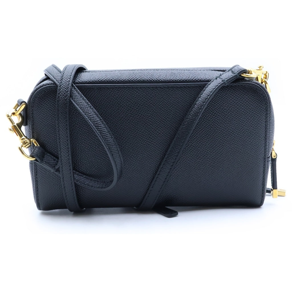 DIOR(ディオール) カロ ダブルポーチショルダーバッグ ブラック レザー S7431UBAE ゴールド金具 レディース