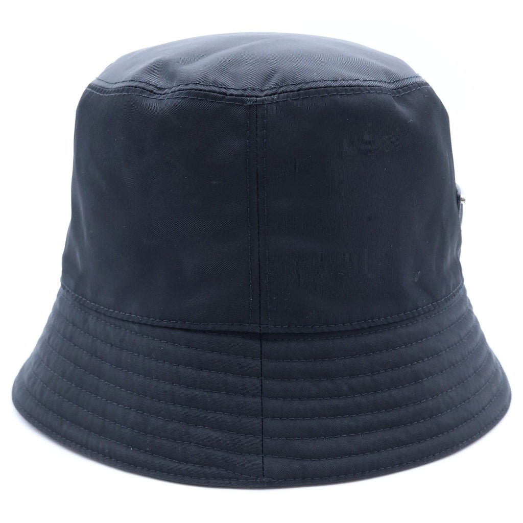 PRADA(プラダ) RE-NYLON リナイロン トライアングルロゴプレート バケットハット 帽子 ブラック 2HC137 レディース
