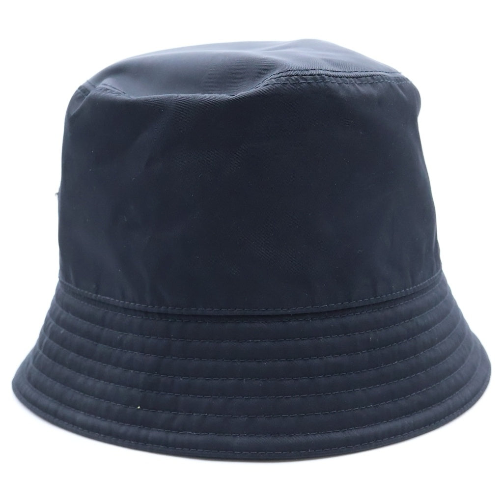 PRADA(プラダ) RE-NYLON リナイロン トライアングルロゴプレート バケットハット 帽子 ブラック 2HC137 レディース