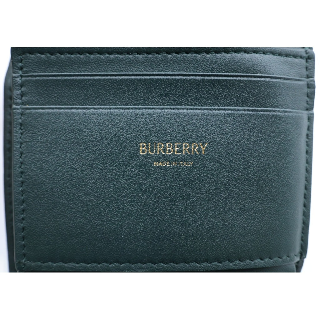 BURBERRY(バーバリー) 三つ折り財布 コンパクトウォレット ブラック レザー レディース