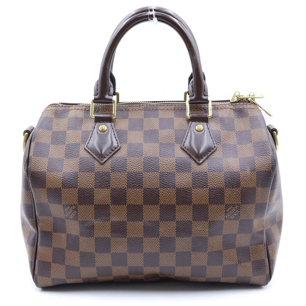 LOUIS VUITTON(ルイヴィトン) スピーディ 25 バンドリエール ハンドバッグ ショルダーバッグ ダミエ PVCレザー ブラウン レディース