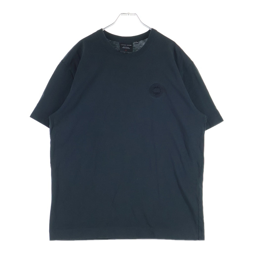 CANADA GOOSE(カナダグース) ワッペンロゴ クルーネック 半袖Tシャツ カットソー ブラック 1401M9 レディース