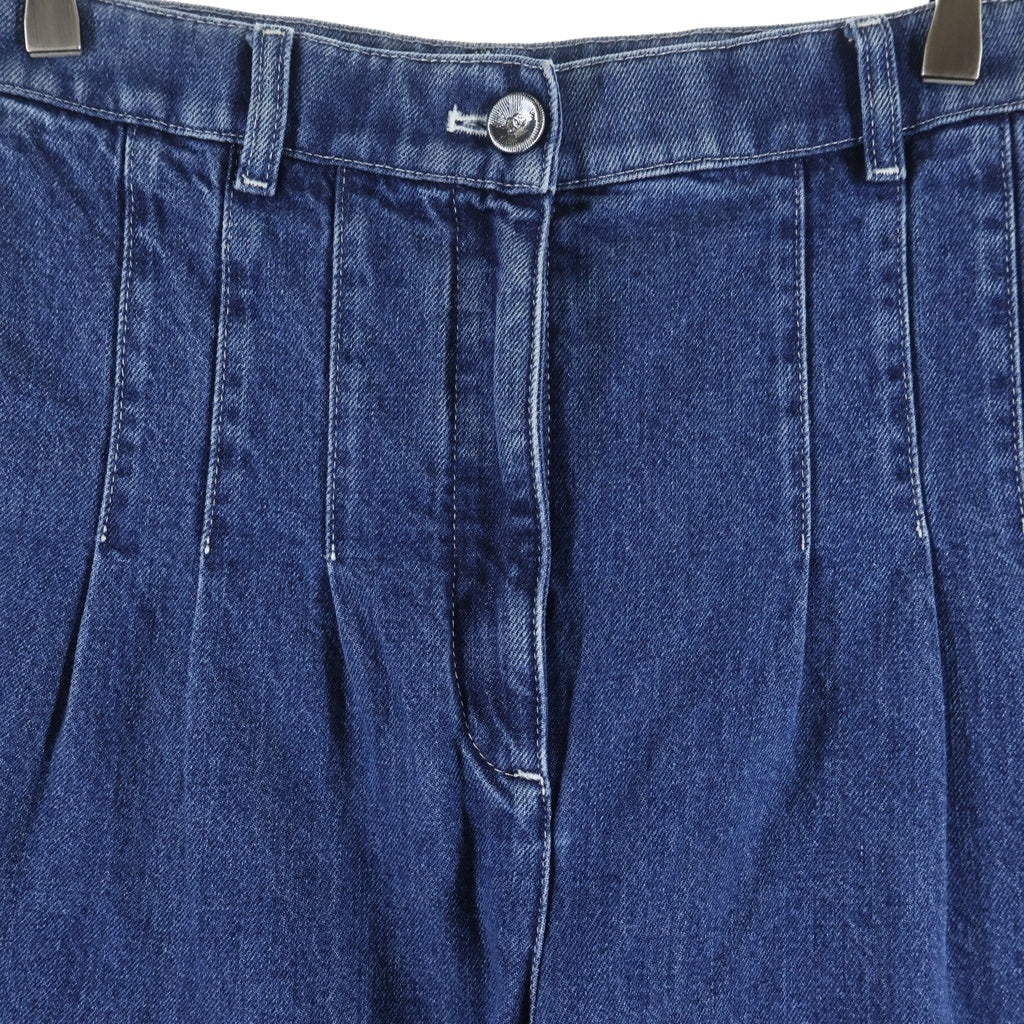 CHANEL(シャネル) 2020AW タックテーパードデニムパンツ ブルー P64118V60185 レディース