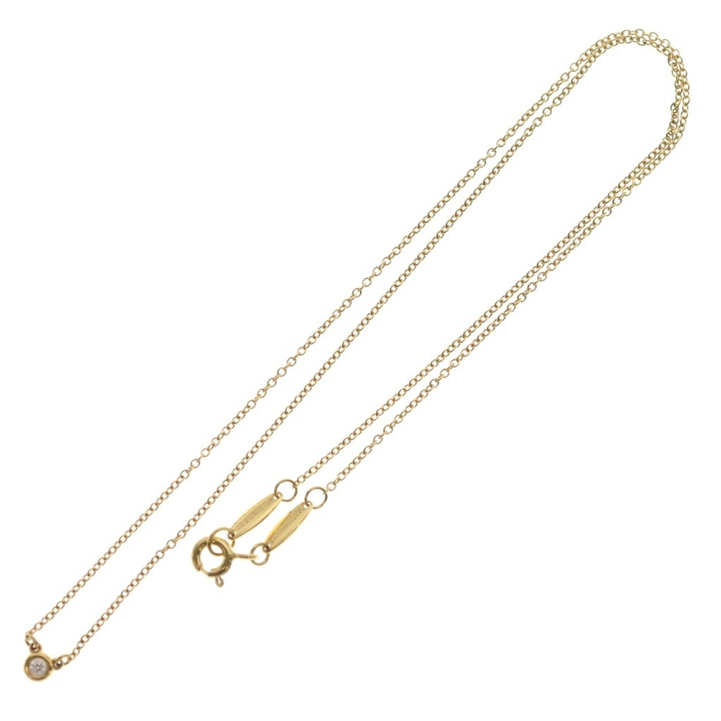 TIFFANY & Co.(ティファニー) バイザヤード 1Pダイヤ ネックレス ペンダント チェーン イエローゴールド Au750 レディース