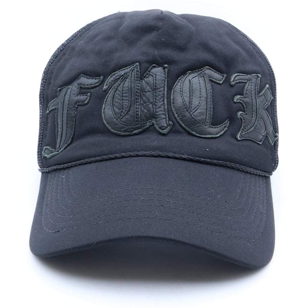 CHROME HEARTS(クロムハーツ) TRUCKER CAP FUCK CHパッチ メッシュ トラッカーキャップ 帽子 ブラック