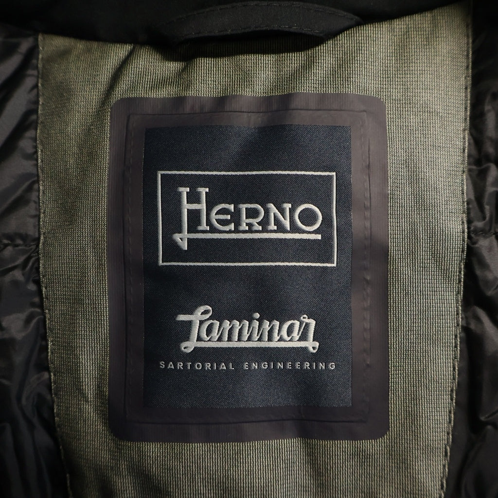 HERNO(ヘルノ) ロング ダウンコート アウター ベルト付き ブラック