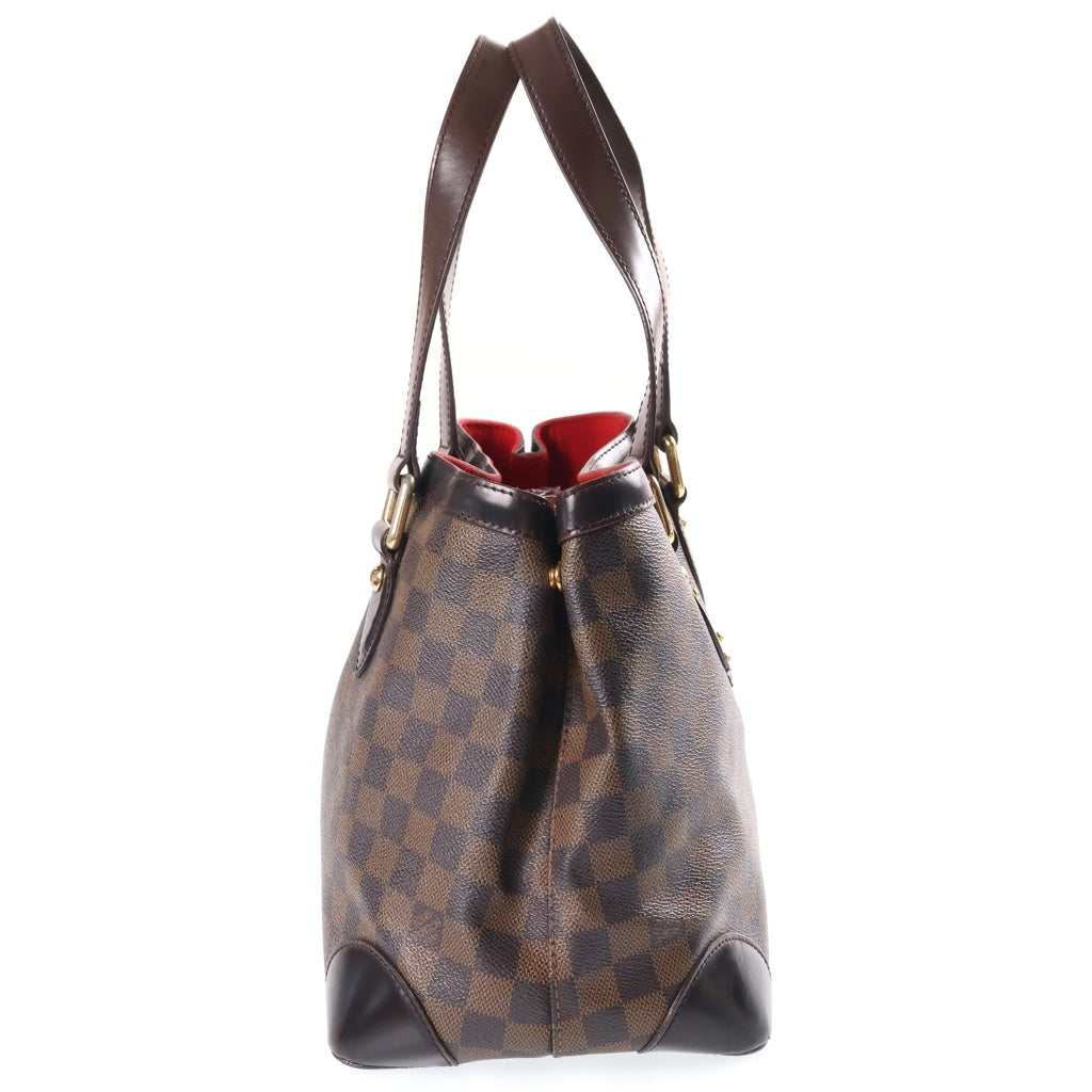 LOUIS VUITTON(ルイヴィトン) ダミエ ハムステッドPM ハンドバッグ レザー ゴールド金具 ブラウン N51205 レディース