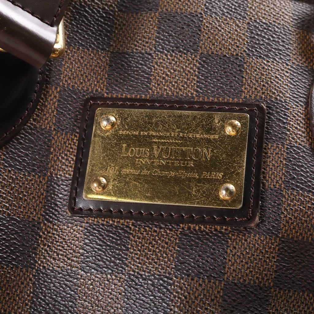 LOUIS VUITTON(ルイヴィトン) ダミエ ハムステッドPM ハンドバッグ レザー ゴールド金具 ブラウン N51205 レディース