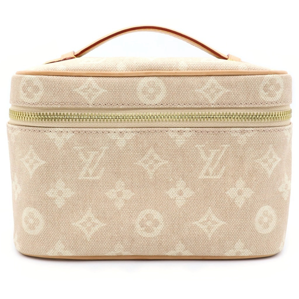 LOUIS VUITTON(ルイヴィトン) ニース・ミニ モノグラム バニティバッグ メイクポーチ ハンドバッグ ベージュ レザー M15170 ゴールド金具 レディース