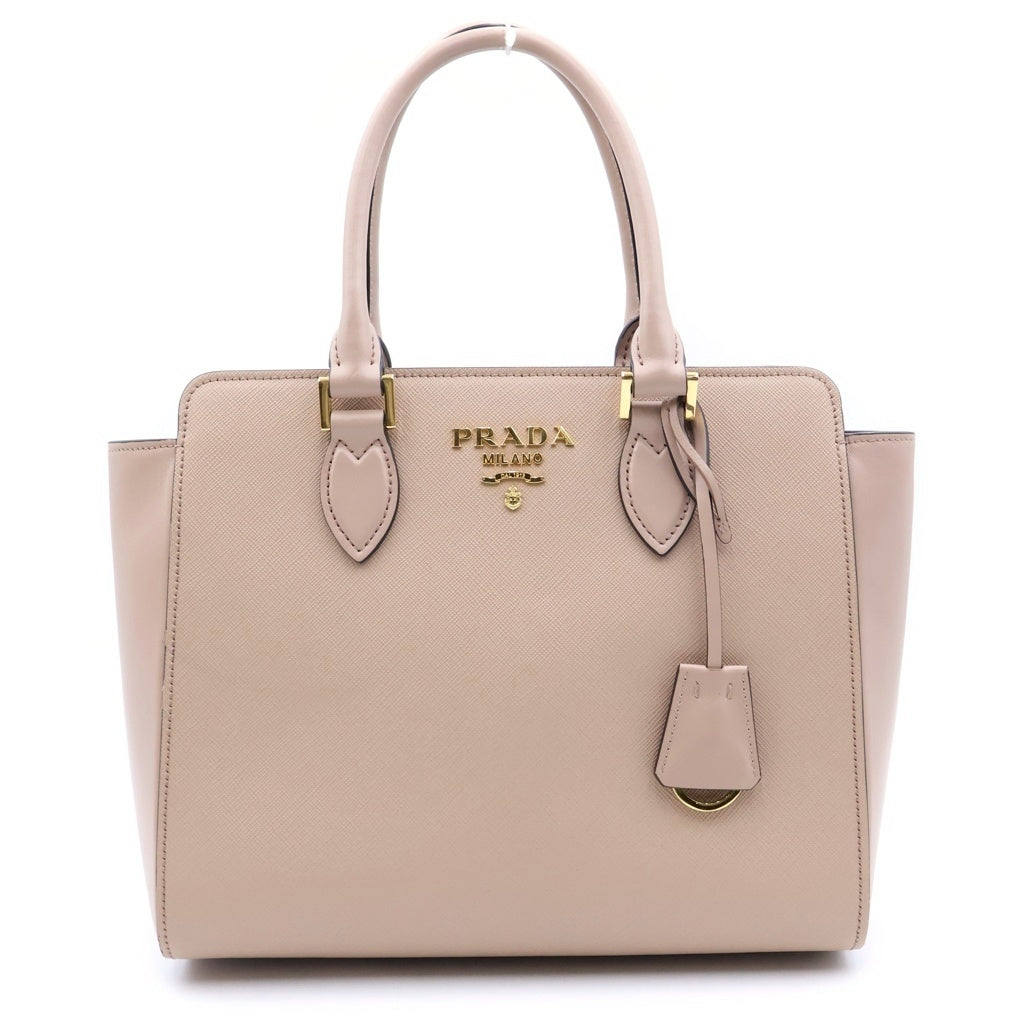 PRADA(プラダ) 2WAYショルダー ハンドバッグ サフィアーノ レザー ピンクベージュ 1BA113 レディース