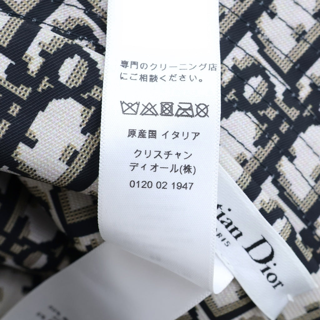 Christian Dior(クリスチャンディオール) ボブハット バケットハット 帽子 オブリーク ネイビー/アイボリー 95TDD923A130 レディース