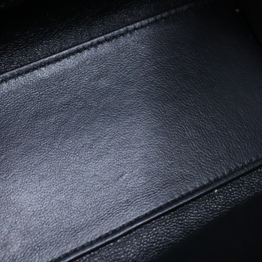 CELINE(セリーヌ) ラゲージナノ 2WAYハンドバッグ ショルダーバッグ ブラック レザー ゴールド金具 レディース