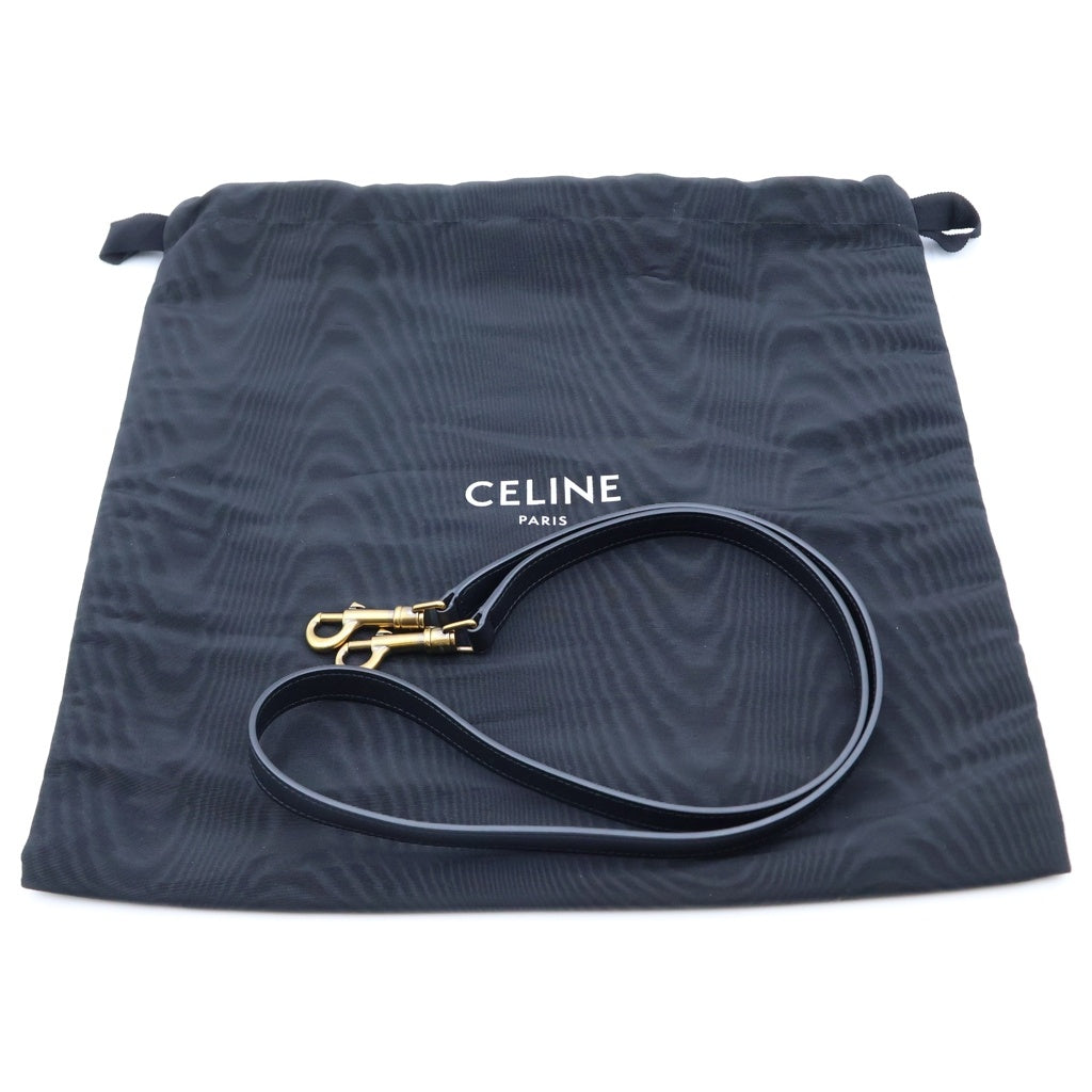 CELINE(セリーヌ) ラゲージナノ 2WAYハンドバッグ ショルダーバッグ ブラック レザー ゴールド金具 レディース