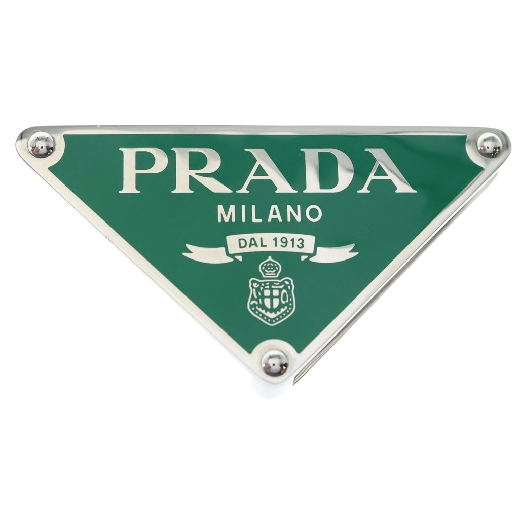 PRADA(プラダ) トライアングルロゴ バックル グリーン 2CF022
