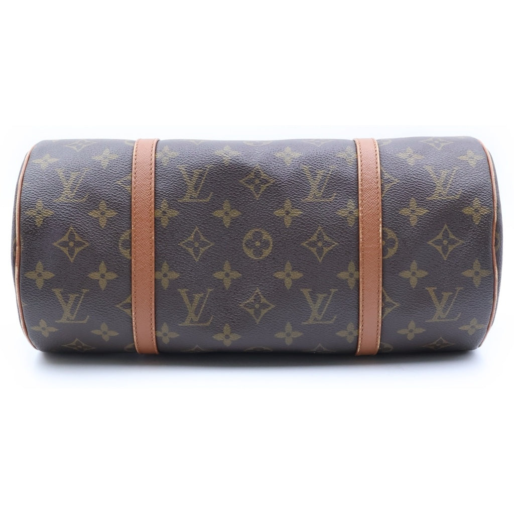LOUIS VUITTON(ルイヴィトン) モノグラム パピヨン30 ハンドバッグ ブラウン レザー×PVC M51365 ゴールド金具 レディース